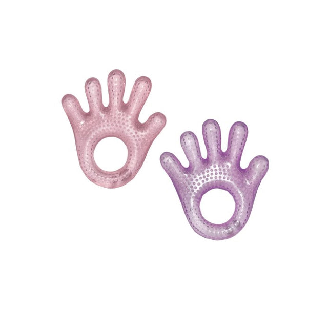 green sprouts 2 Count Cool Hand Teether, Pink, Purple, 3 Months