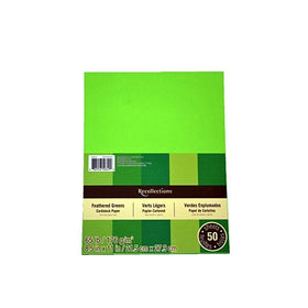 Recollections Cardstock Paper, 8 1/2 X 11 Feathered Greens - 50 Sheets