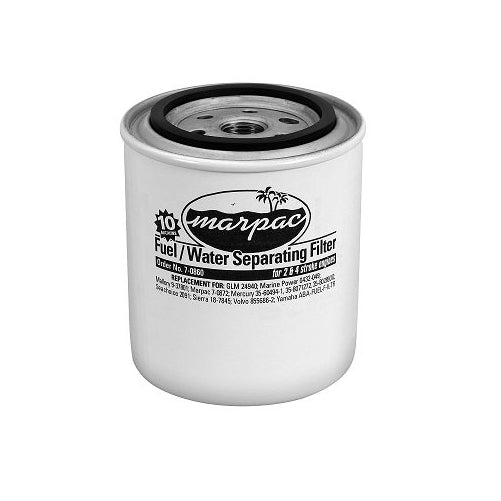 Universal Boat Marine Water Separating Filter 10 Micron for all 2 Stroke & 4 Stroke Engines with 11/16" Threads,