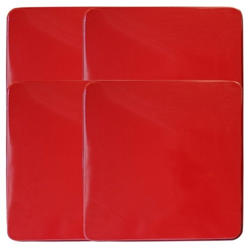 Reston Lloyd 4-Piece Gas Burner Cover Set, Red