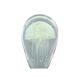Glow in the Dark Glass Jellyfish 5.5 Inches Tall