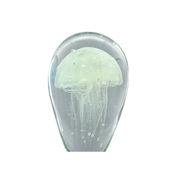 Glow in the Dark Glass Jellyfish 5.5 Inches Tall