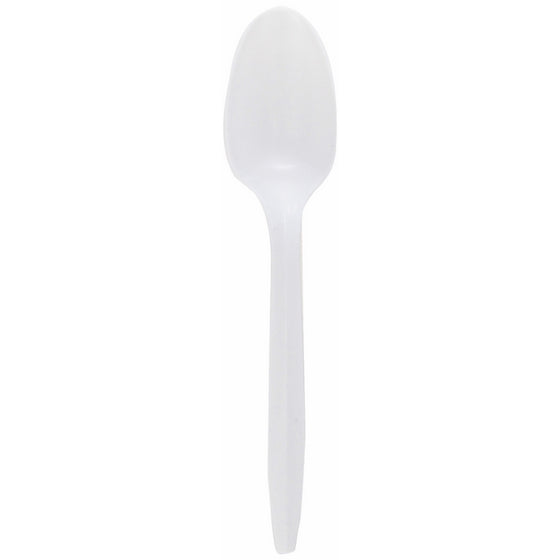 Genuine Joe GJO20002 Polypropylene Medium-Weight Spoon, White (Carton of 1000)