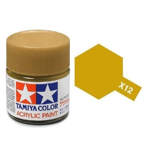 Tamiya Models X-12 Mini Acrylic Paint, 10 ml(1/3 oz), Gold