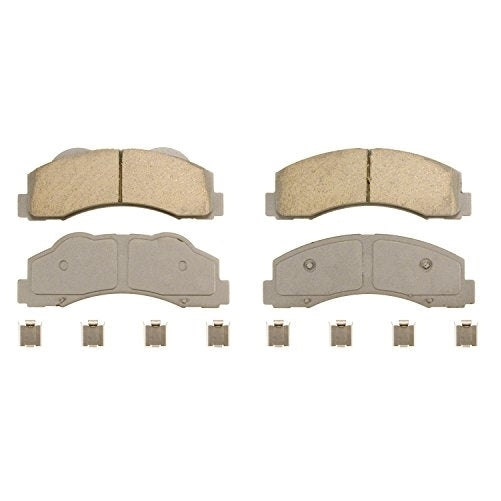 Wagner ThermoQuiet QC1414 Ceramic Disc Pad Set With Installation Hardware, Front