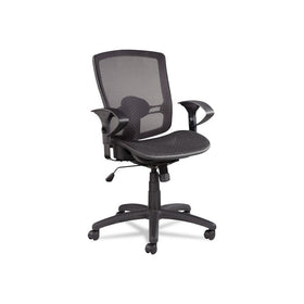 Alera Etros Series Suspension Mid-Back Synchro Tilt Chair with Mesh Back Seat, Black