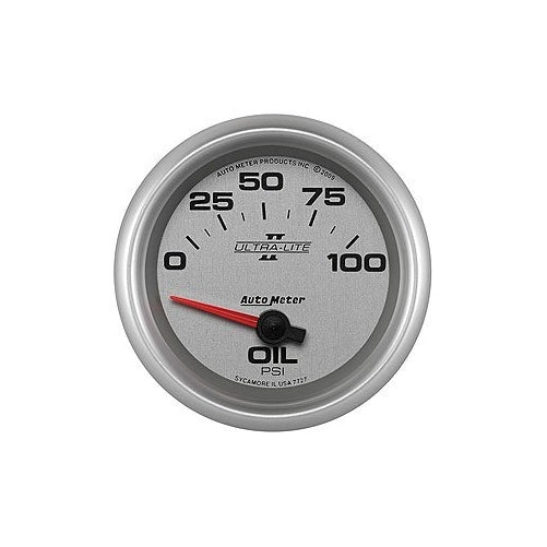 Auto Meter 7727 Ultra-Lite Pro II 2-5/8" 0-100 PSI Short Sweep Electric Oil Pressure Gauge