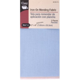 Dritz 55120-72 Iron-On Mending Fabric, Light Assorted, 3 by 8-Inch