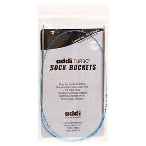 addi Turbo Sock Rockets 24-inch (60cm) Circular Knitting Needle; Size US 2 (3.00 mm) 775-24-02