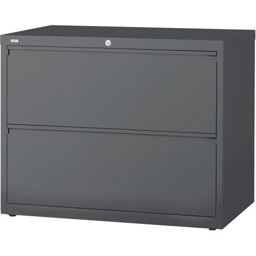 Lorell 2-Drawer Lateral File, Charcoal, 36 by 18-5/8 by 28-1/8-Inch