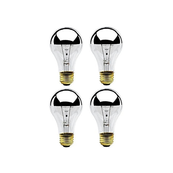 Bulbrite 60A19HM Half Chrome 60W A Shape Bulb (4 Pack)