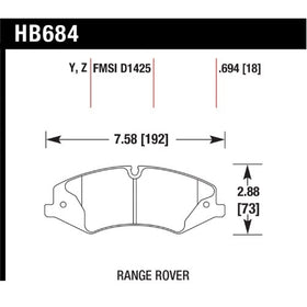 Hawk Performance HB684Z.694 Performance Ceramic Brake Pad