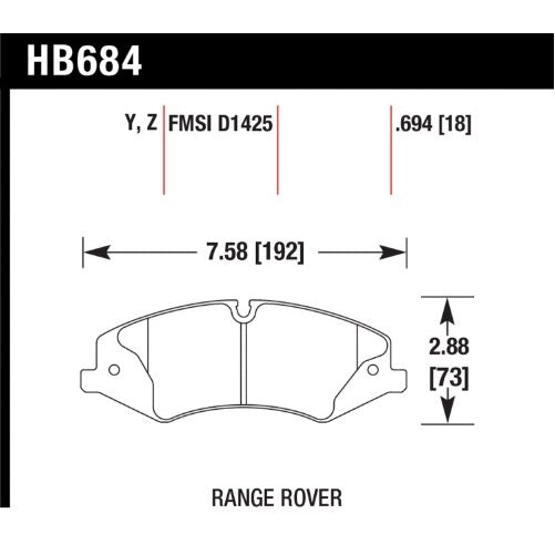 Hawk Performance HB684Z.694 Performance Ceramic Brake Pad