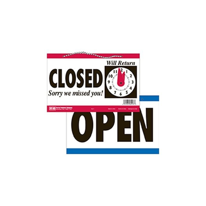 Hy-Ko Sign Open/Closed Plastic