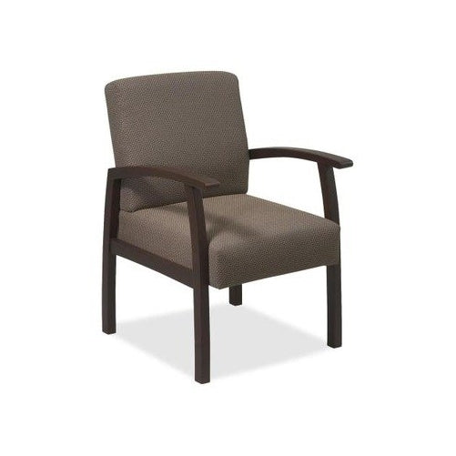 Lorell Guest Chairs, 24 by 25 by 35-1/2-Inch, Espresso/Taupe