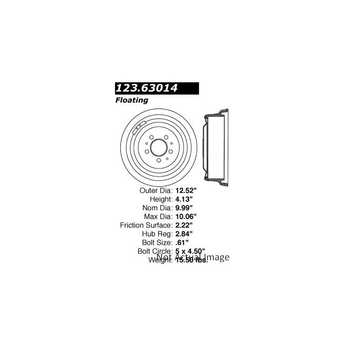 Centric Parts 123.63014 Brake Drum