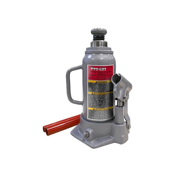 Pro-Lift B-012D Grey Hydraulic Bottle Jack - 12 Ton Capacity