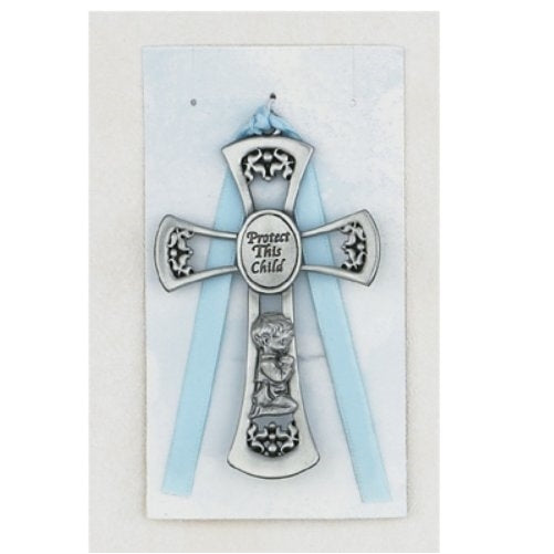 McVan Inc. 3 3/4 Boy Blue Crossed - Décor Gift Religious PW7-B-MCVAN