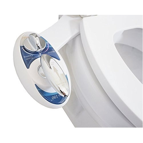 Luxe Bidet Neo 180 - Self Cleaning Dual Nozzle - Fresh Water Non-Electric Mechanical Bidet Toilet Attachment