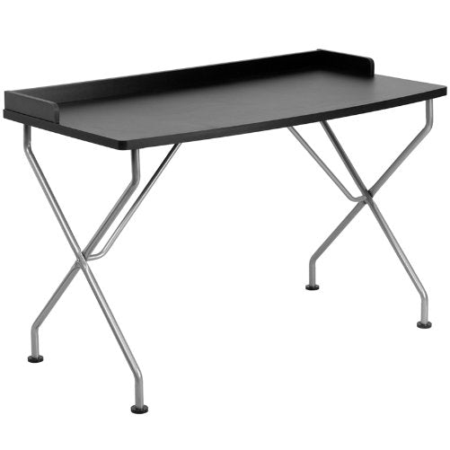 Flash Furniture Black Computer Desk with Silver Frame