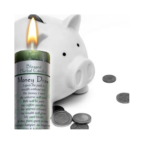 Blessed Herbal Money Draw Candle