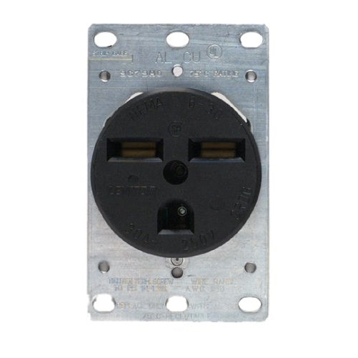 Leviton 800-5372-8K 30 Amp Flush Mount Dryer Receptacle