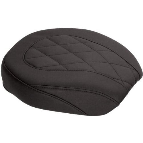 Mustang Motorcycle Seats Black Wide Tripper Passenger Seat with Diamond Stitching