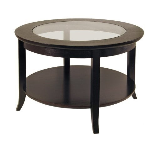 Winsome Wood Round Coffee Table, Espresso