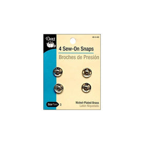 Dritz Sew-On Snaps Nickel Size 3