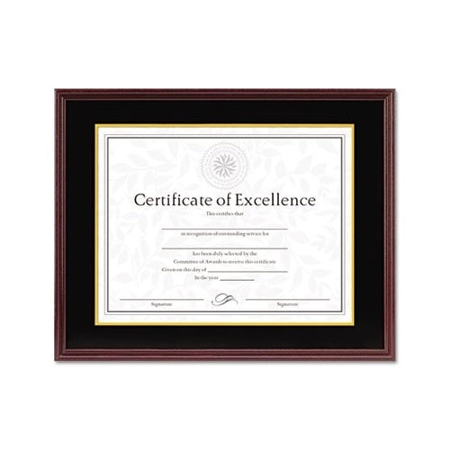 DAX Hardwood Document/Certificate Frame with Mat, 11 x 14 Inches, Mahogany (1511TM)