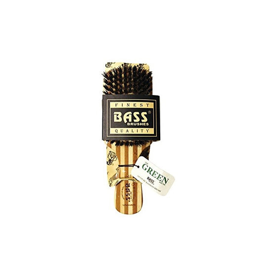 Bass Brushes 100% Wild Boar Bristle Classic Men's Club Style Hair Brush, with 100% Pure Bamboo Handle, Shines, Conditions, and Polishes. Model #153