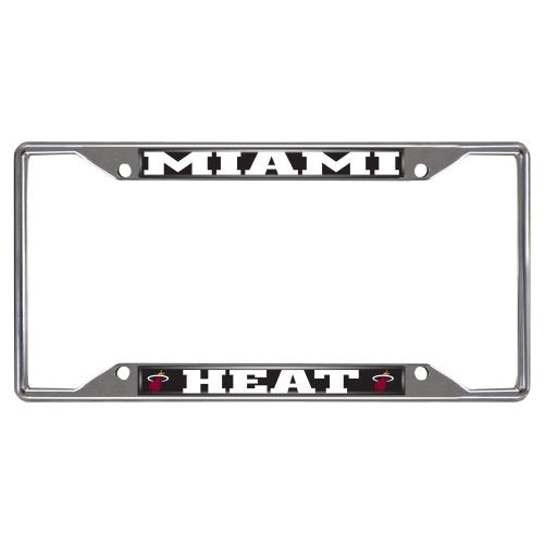 FANMATS14862NBA Miami Heat Chrome License Plate Frame