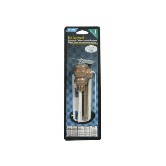 Camco 10421 1/2" Temperature and Pressure Valve with 4" Probe