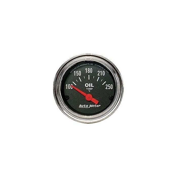 Auto Meter 2542 Traditional Chrome Electric Oil Temperature Gauge