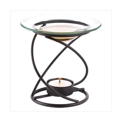 Spiral Metal and Glass Fragrant Oil Warmer