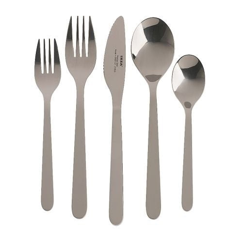 Ikea 900.430.76 Fornuft 20-piece flatware set, stainless steel (2, 20 Piece)