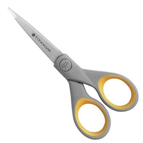 Westcott 5" Pointed Titanium Bonded Scissors With Soft Grip Handles
