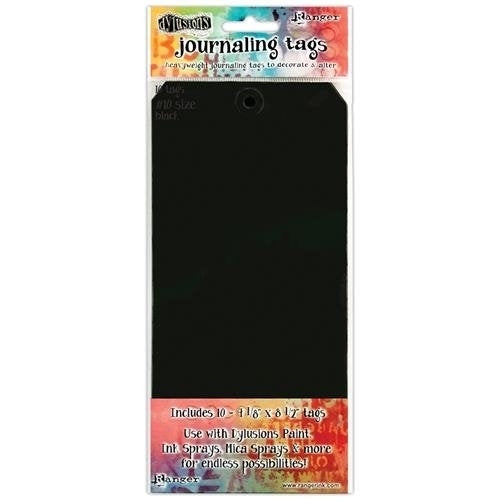 Dyan Reaveley'S Dylusions Journal Tags 10/Pkg-Black #10
