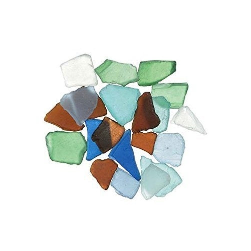 Darice Bulk Buy DIY Crafts Sea Glass in Mesh Bag Multicolor Rainbow Mix 1lb (3-Pack) 1140-67