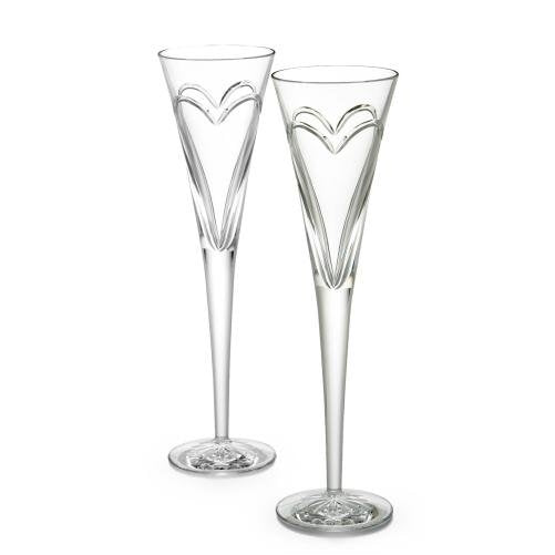 Waterford Crystal Wishes Love & Romance Pair of Flutes