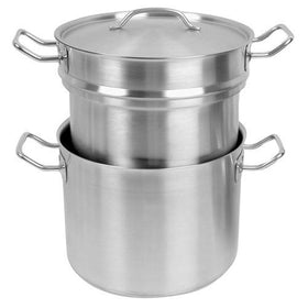 Tiger Chef SLDB020 20 Qt. Double Boiler With Cover