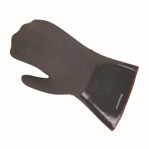 San Jamar 6786RMT Neoprene Rubber Fryer Temperature Protection Oven Mitt, 14" Length