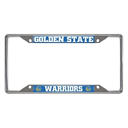 FANMATS 20409 NBA - Golden State Warriors License Plate Frame, Team Color, 6.25"x12.25"