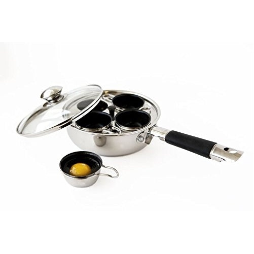 Excelsteel 18/10 Stainless 4 Non Stick Egg Poacher