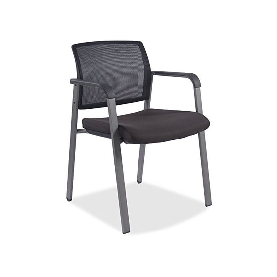 Lorell Stackable Guest Chair, Black