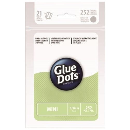 Glue Dots Glue Dots 3/16-Inch Mini Dots, 252 Clear Dots on-Sheets