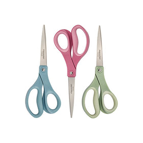 Fiskars 8 Inch Titanium Softgrip Scissors, Color 3 Pack