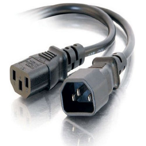 C2G/Cables to Go 29965 16 AWG 250 Volt Computer Power Extension Cord, Black (2 Feet)