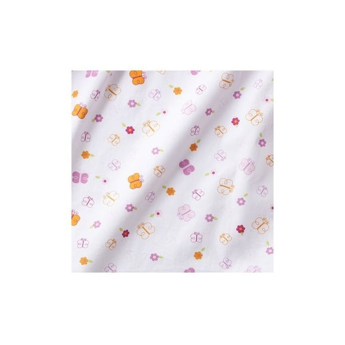 Tiddliwinks Sweet Safari Fitted Sheet in White/Pink