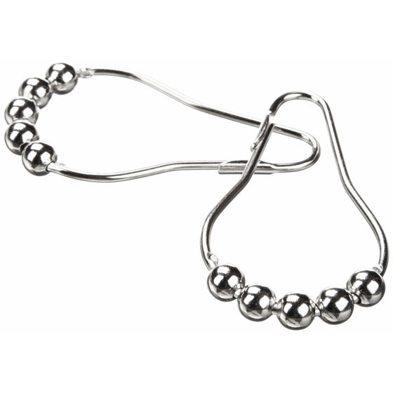 Heavy Duty Roller Shower Curtain Rings, Clipperton RollerRings, Set of 12, Roller Shower Curtain Hooks in Chrome